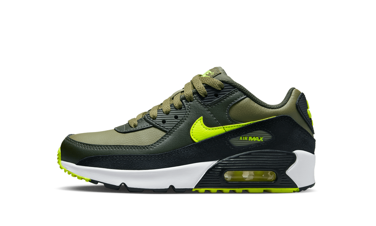 Air Max 90 Leather GS "Medium Olive Volt"
