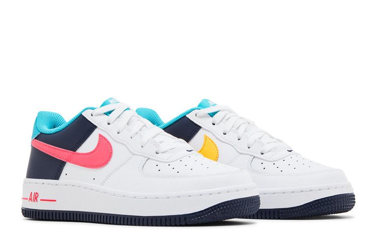 Nike Air Force 1 Low White Thunder Blue Dusty Cactus Racer Pink (GS)