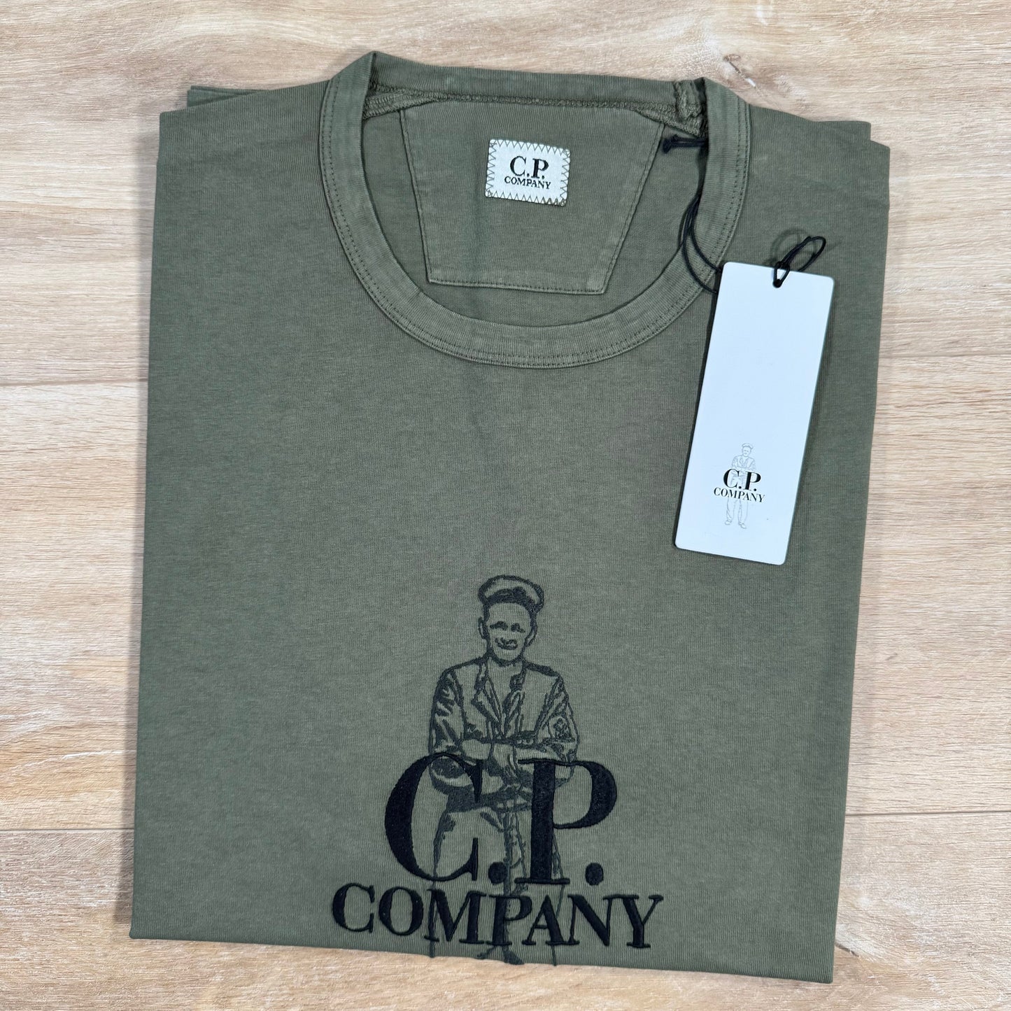 CP Company 1020 British Sailor T-Shirt in Thyme - Green