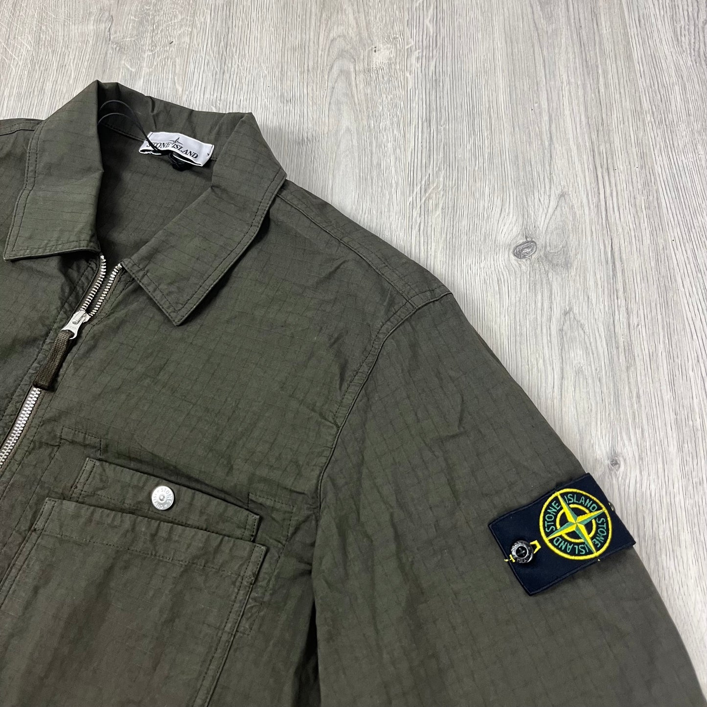 Stone Island Zip Overshirt - Musk