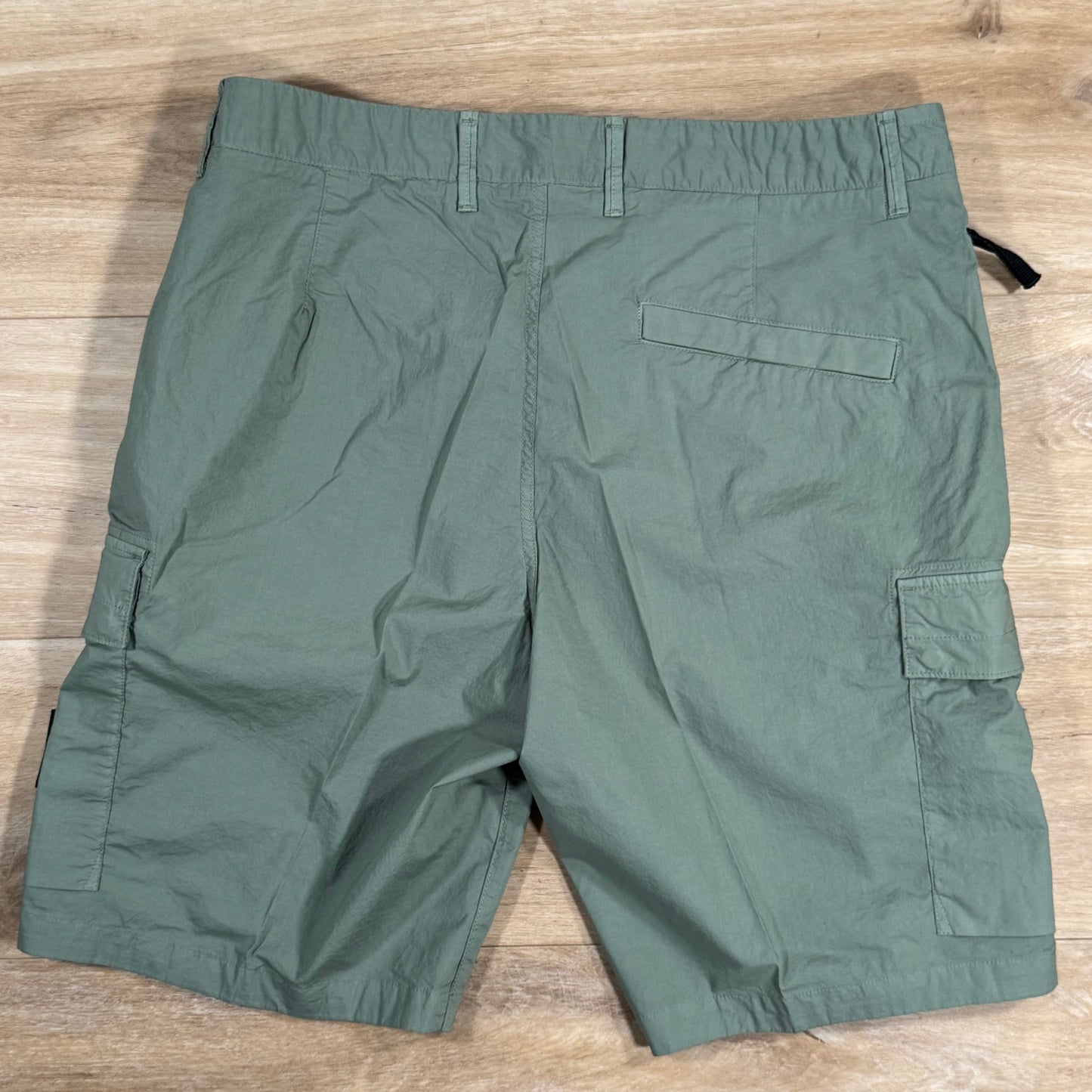 Stone Island Stretch Tela Cargo Bermuda Shorts in Sage Green