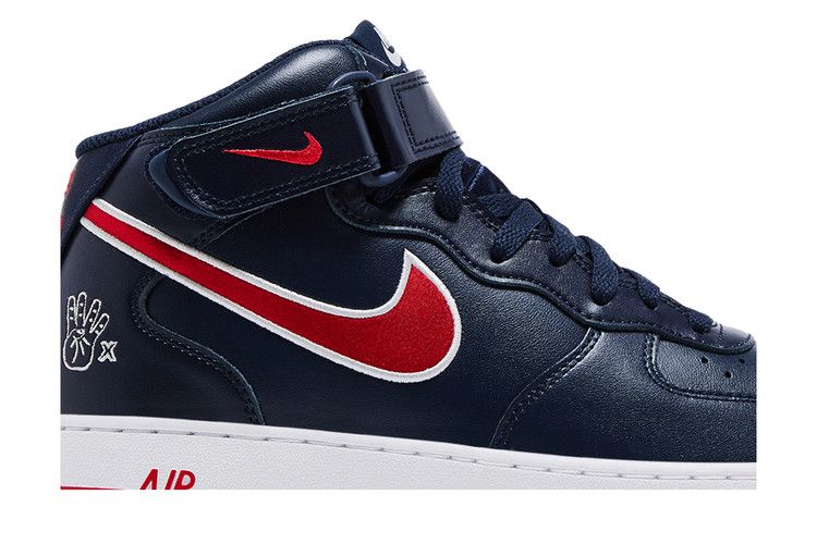 Nike Air Force 1 '07 Mid Obsidian University Red White Wolf Grey (Women's)