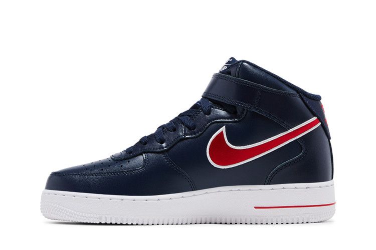 Nike Air Force 1 '07 Mid Obsidian University Red White Wolf Grey (Women's)