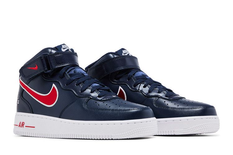 Nike Air Force 1 '07 Mid Obsidian University Red White Wolf Grey (Women's)