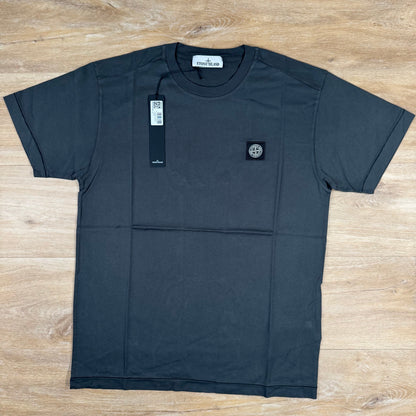 Stone Island Patch Logo T-Shirt in Lead Grey