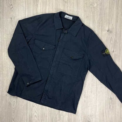Stone Island Zip Overshirt - Navy