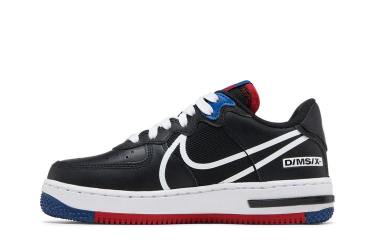 Nike Air Force 1 Low React Black White Gym Red Gym Blue