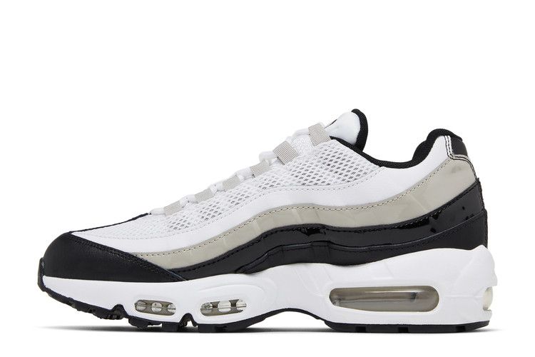 Nike Air Max 95 White Light Iron Ore Black Patent (Women's)