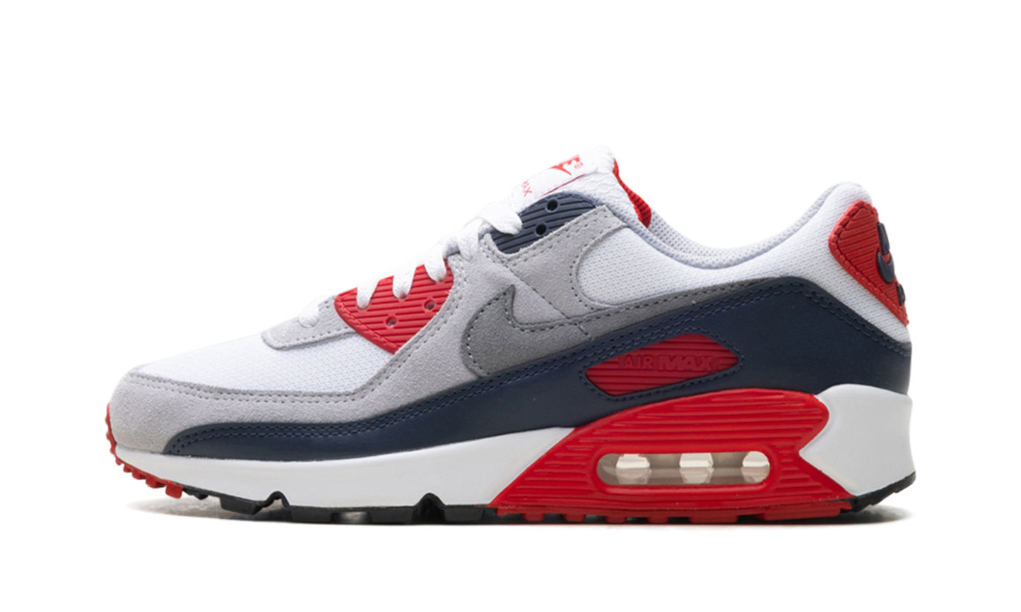AIR MAX 90 "White/Cool Grey-university Red"