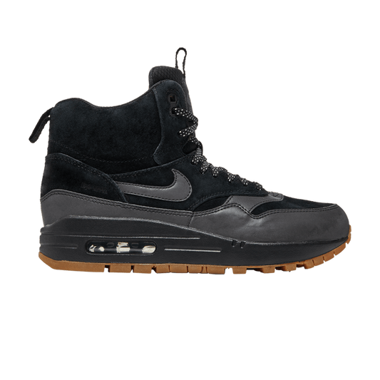 Nike Air Max 1 Mid Sneakerboot Black/Black-Gum Medium Brown (Women's)