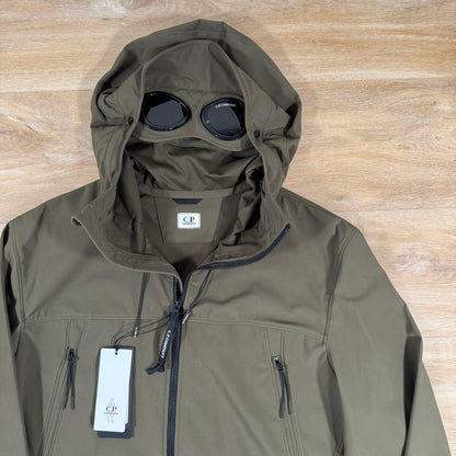 CP Company Shell-R Goggle Jacket in Ivy Green