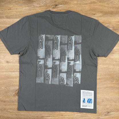 CP Company 24/1 Front and Back Logo T-Shirt in Smoked Pearl