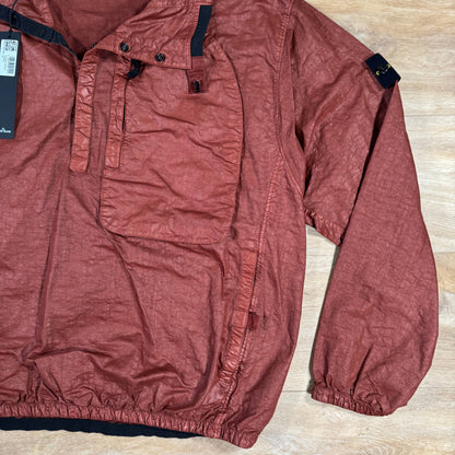 Stone Island Organic Look Nylon Panama-TC Anorak Jacket in Copper