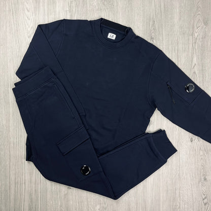 CP Company Raised Fleece Tracksuit - Navy