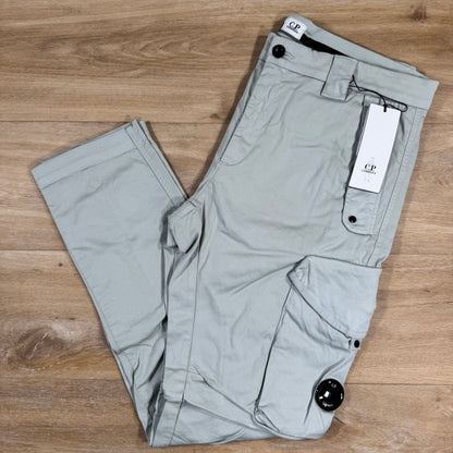 CP Company Stretch Sateen Utility Cargo Lens Pants in Blue Fox - Grey