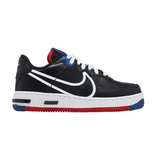 Nike Air Force 1 Low React Black White Gym Red Gym Blue