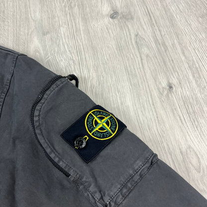 Stone Island Zip Overshirt - Charcoal