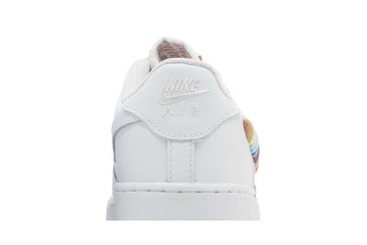 Nike Air Force 1 Low White Rainbow Lace Swoosh (GS)