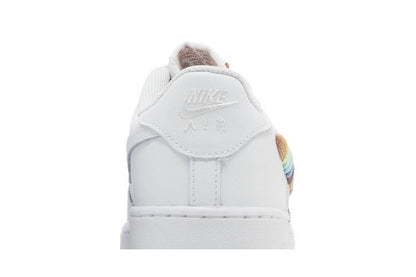 Nike Air Force 1 Low White Rainbow Lace Swoosh (GS)