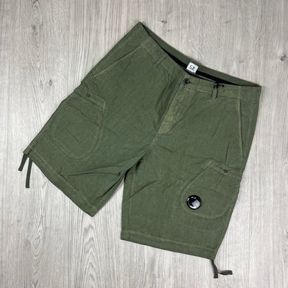 CP Company Cargo Shorts - Bronze Green