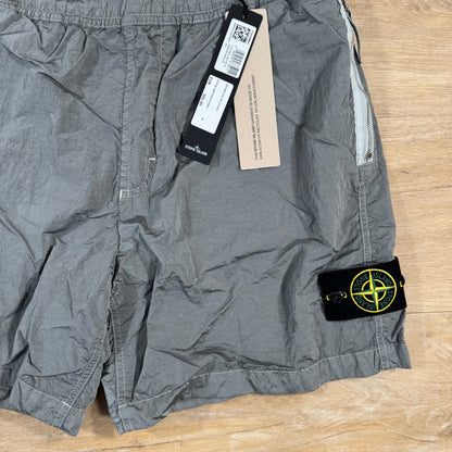 Stone Island Nylon Metal Bermuda Shorts in Pearl Grey