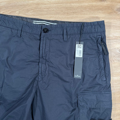Stone Island Stretch Tela Cargo Bermuda Shorts in Navy