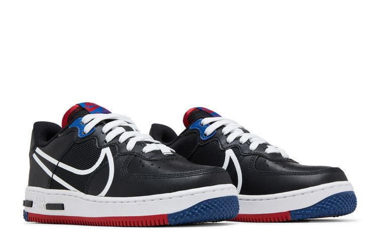 Nike Air Force 1 Low React Black White Gym Red Gym Blue