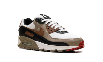 Air Max 90 WMNS "Phantom Black Fire Red Light British Tan"