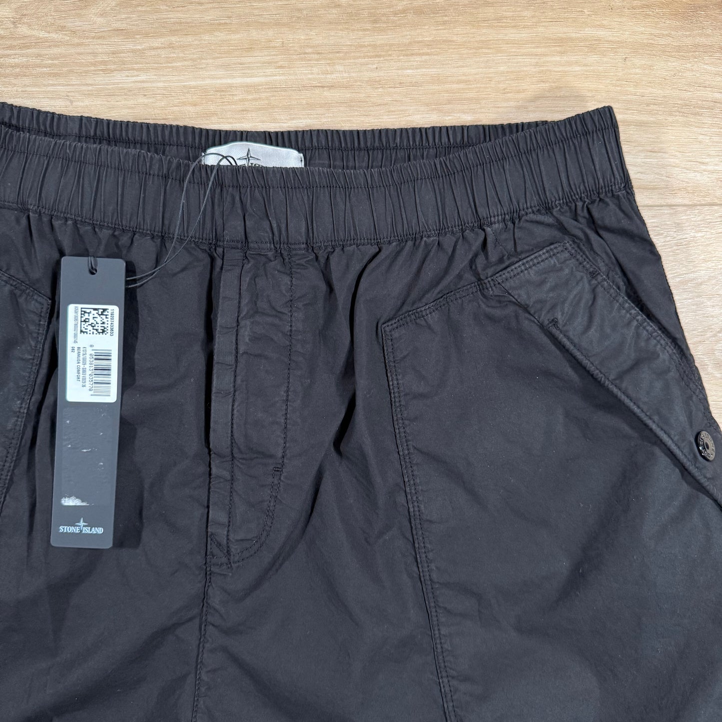 Stone Island Stretch Tela Bermuda Shorts in Black