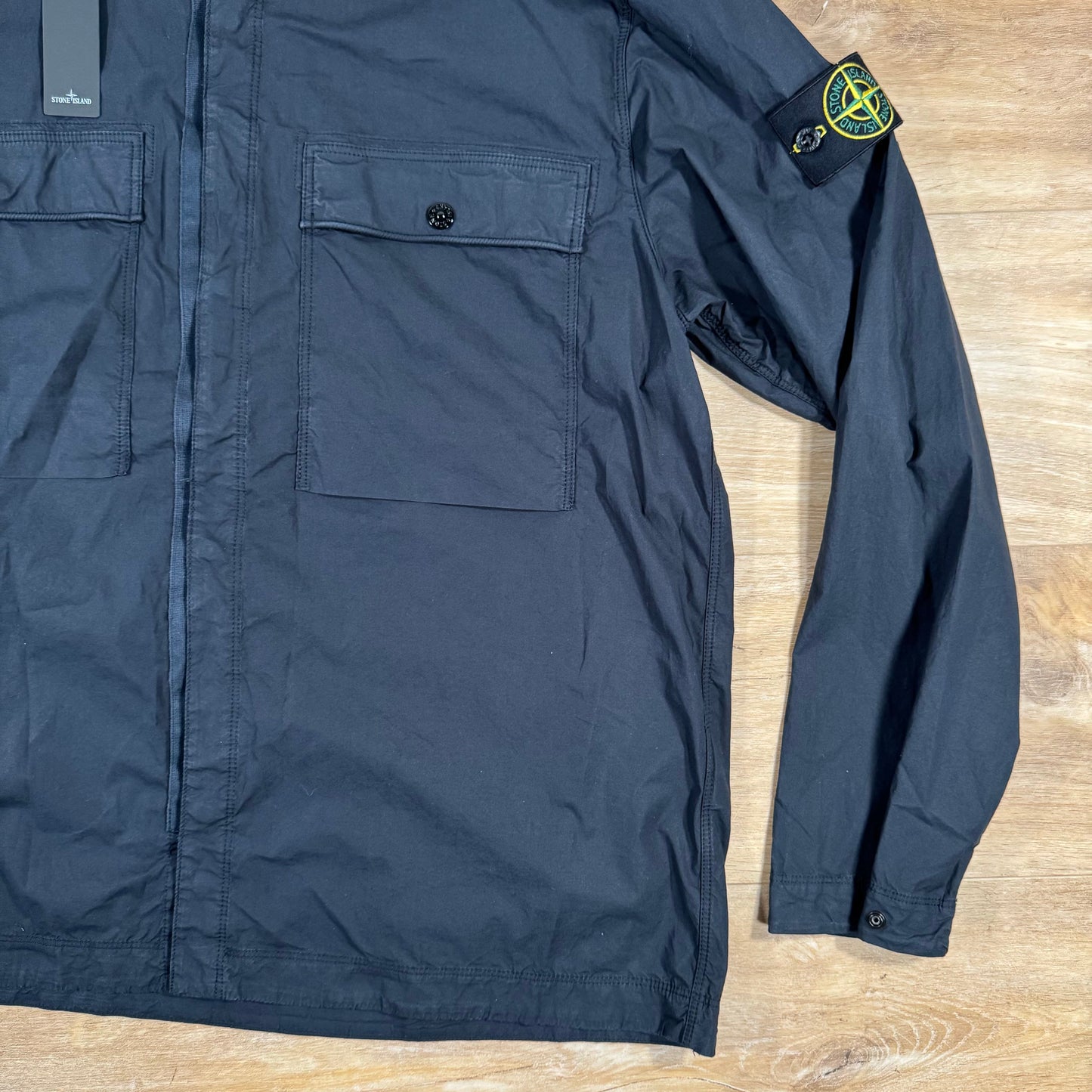 Stone Island Stretch Tela Overshirt in Navy