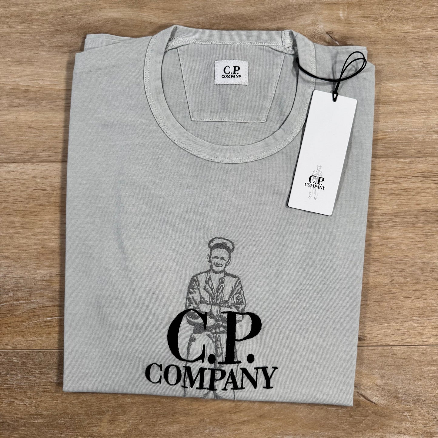CP Company 1020 British Sailor T-Shirt in Blue Fox - Grey