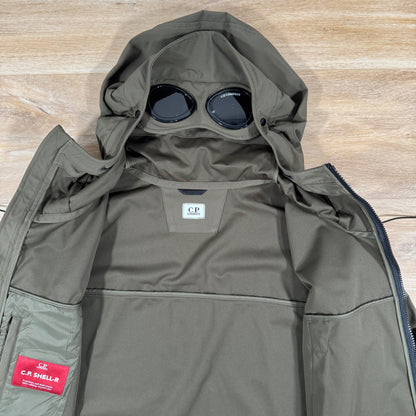 CP Company Shell-R Goggle Jacket in Ivy Green