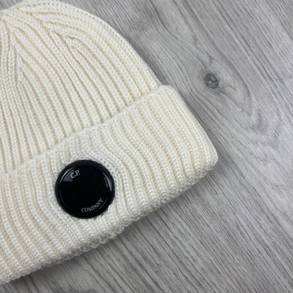 CP Company Lens Beanie - White