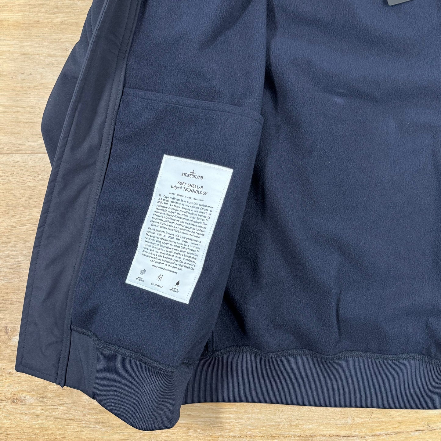 Stone Island Soft Shell-R Jacket in Navy
