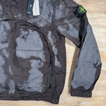 Stone Island Hand Painted Camo Nylon Metal Smock Jacket in Military Green