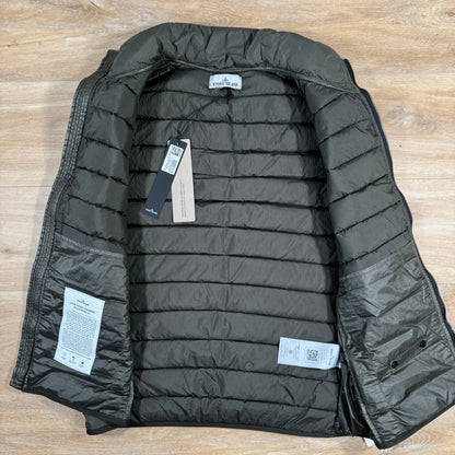 Stone Island Nylon Down-TC Vest in Military Green