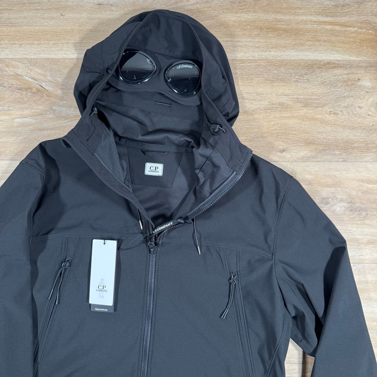 CP Company Shell-R Goggle Jacket in Black