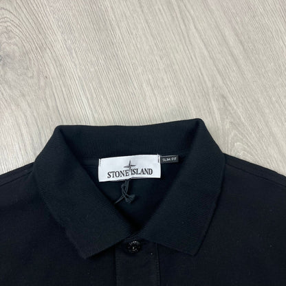 Stone Island Patch Polo Shirt - Black