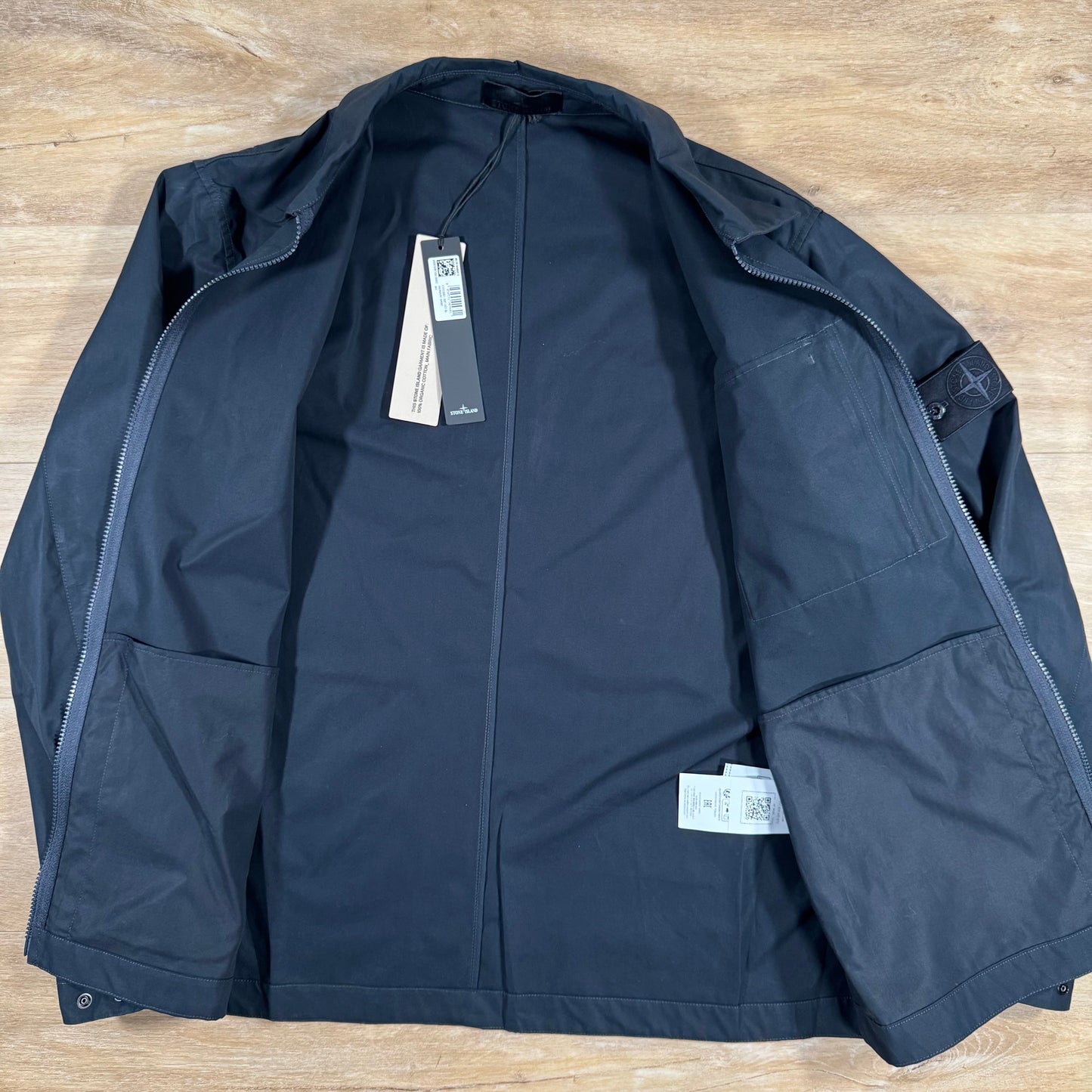 Stone Island Weatherproof Canvas Ghost Overshirt in Navy