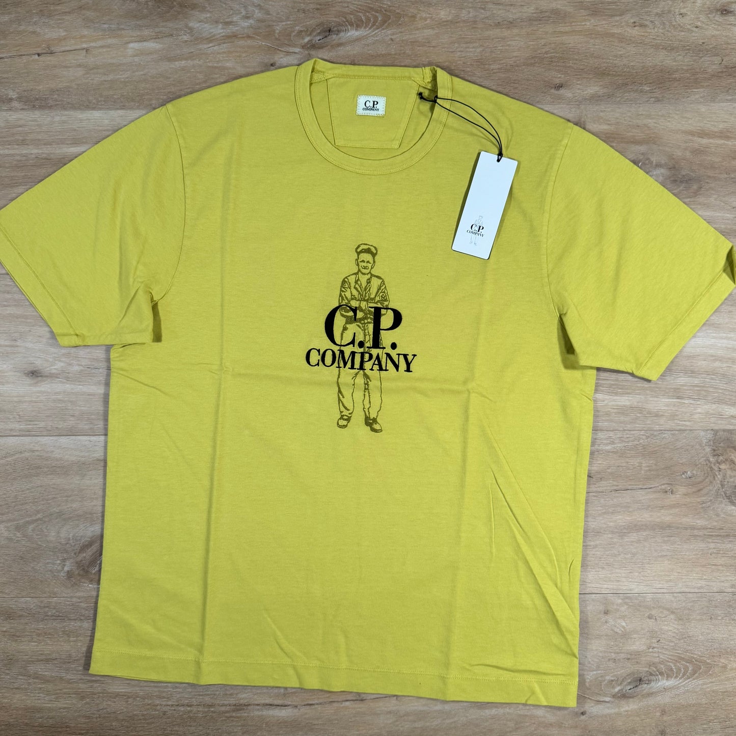 CP Company 1020 British Sailor T-Shirt in Cress Green - Yellow