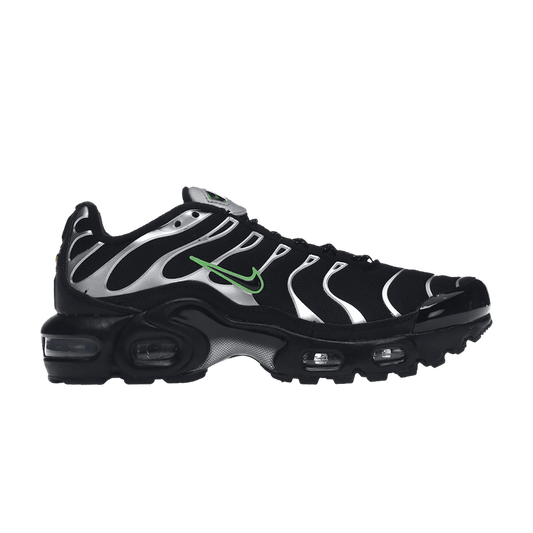 Nike Air Max Plus Black Green Strike Metallic Silver (GS)