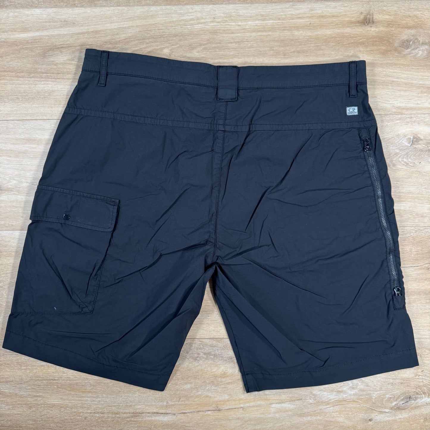 CP Company 50 Fili Stretch Cargo Shorts in Black