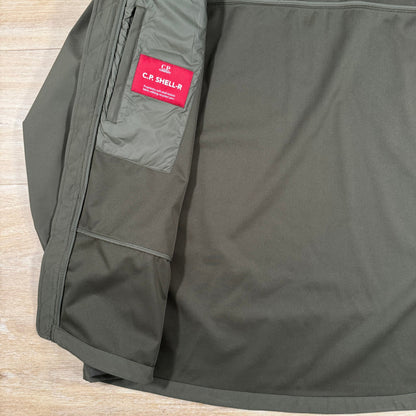 CP Company Shell-R Goggle Jacket in Ivy Green