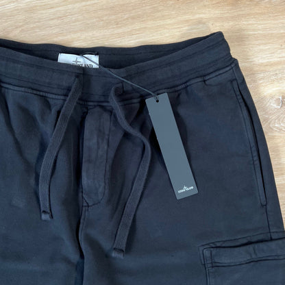 Stone Island Organic Cotton Fleece Shorts in Black