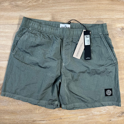 Stone Island Nylon Metal Swim Shorts in Sage Green