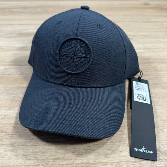 Stone Island Compass Logo Cap in Navy