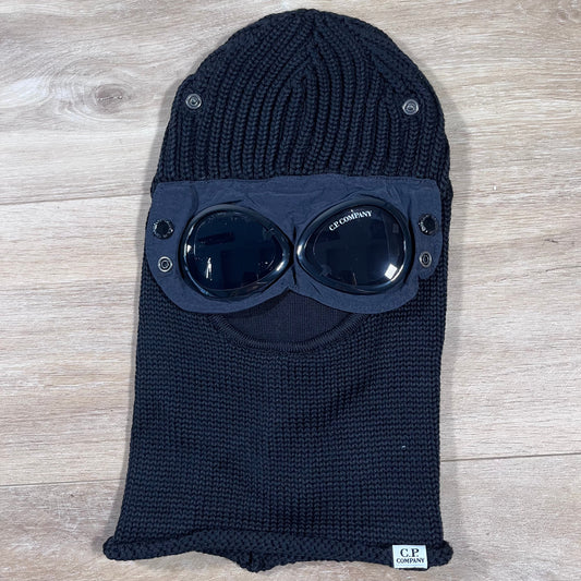 CP Company Merino Wool Goggle Balaclava in Black