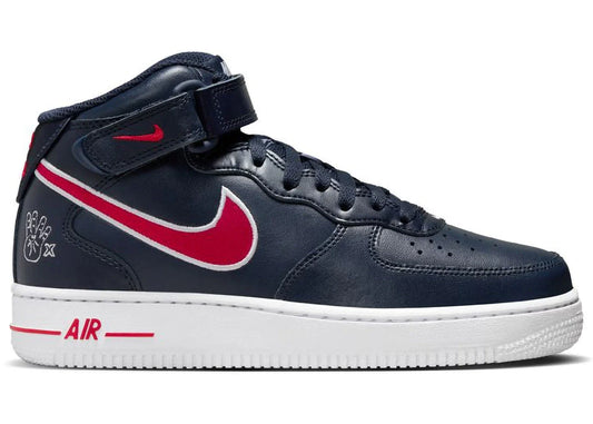Nike Air Force 1 '07 Mid Obsidian University Red White Wolf Grey (Women's)