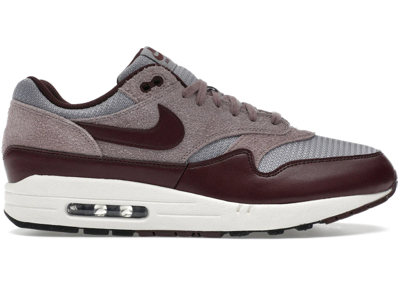 Nike Air Max 1 Essential PRM Cement Grey Burgundy Crush