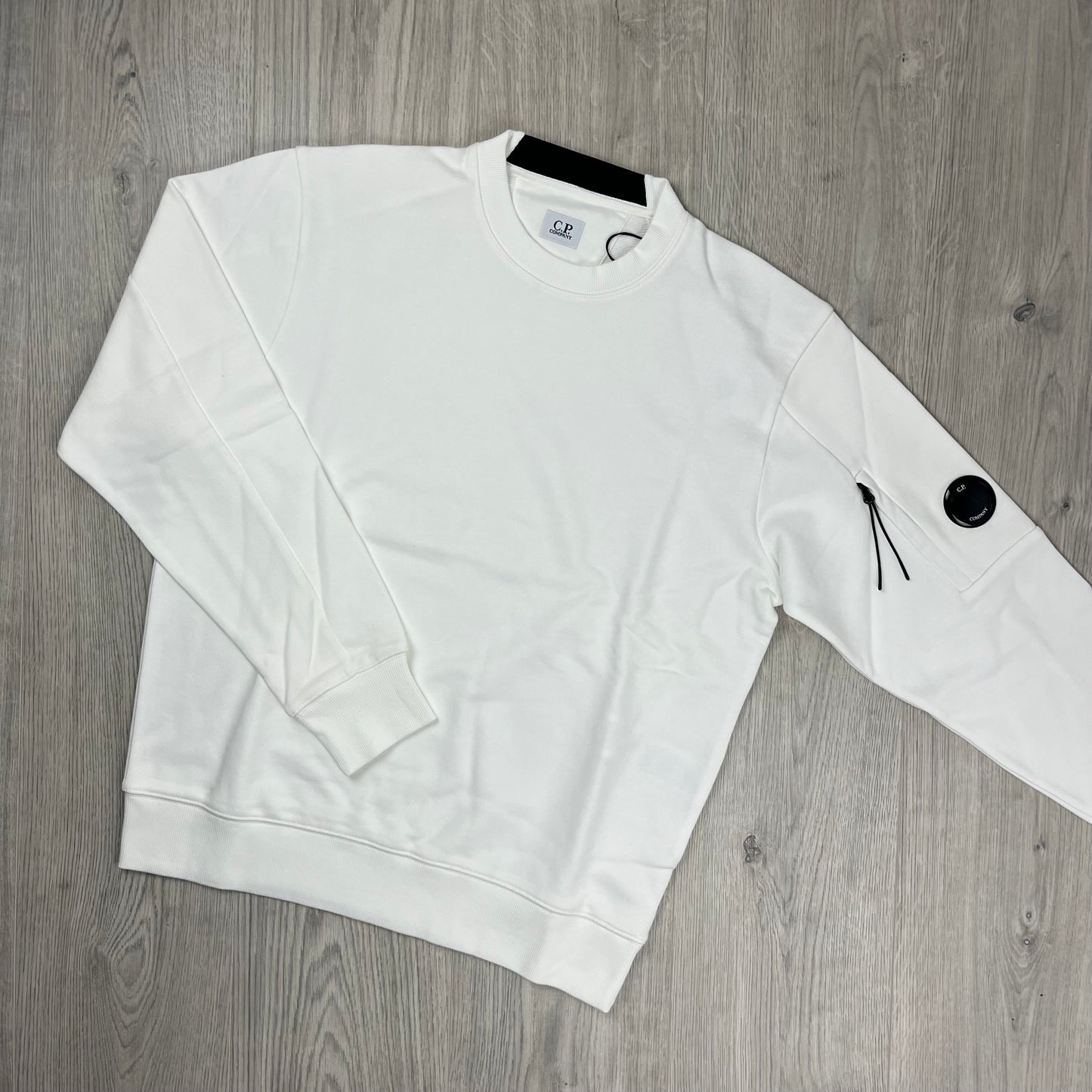 CP Company Raised Fleece Sweatshirt - White